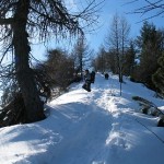 cresta nord che sale al corno di tres