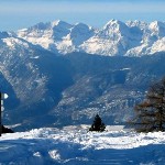 le dolomiti di brenta dalla malga di tres